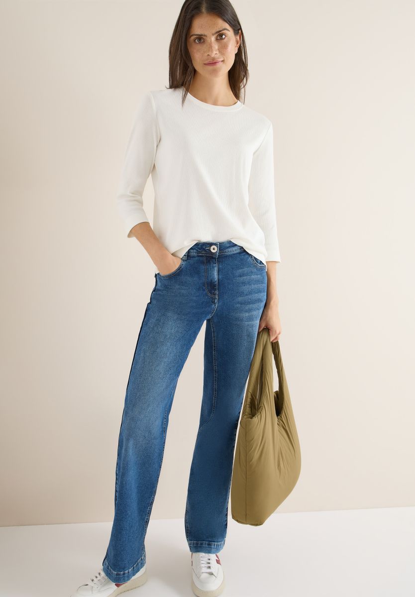 Shirt mit Rippstruktur