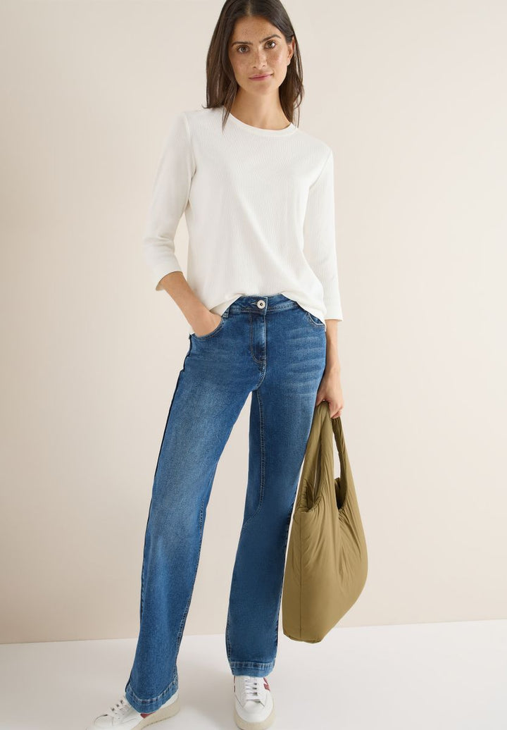 Shirt mit Rippstruktur