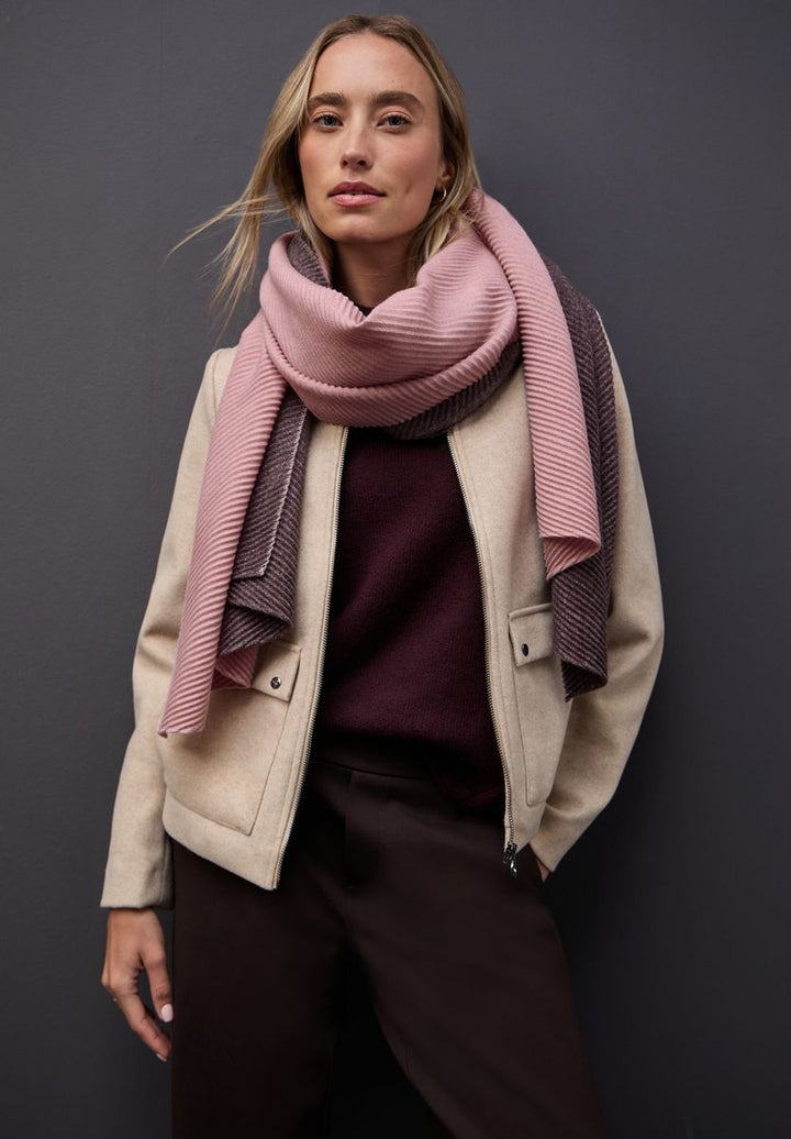 Two-Tone Plissée Schal
