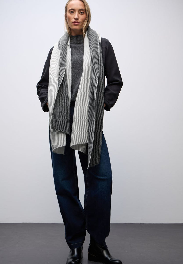 Two-Tone Plissée Schal