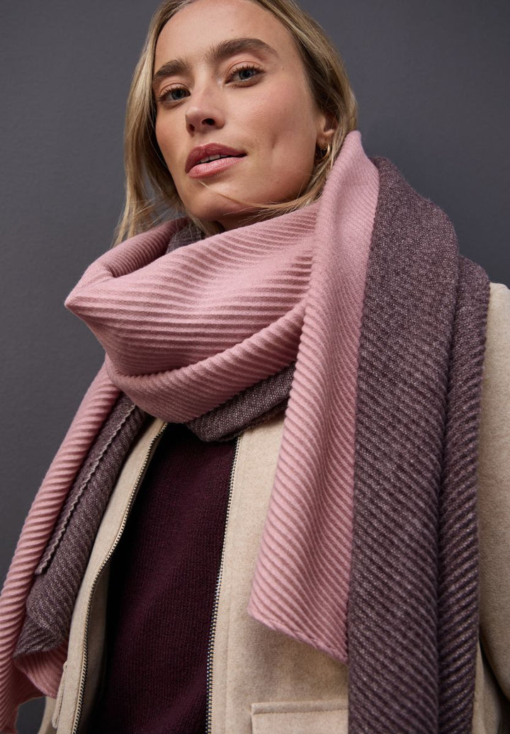 Two-Tone Plissée Schal