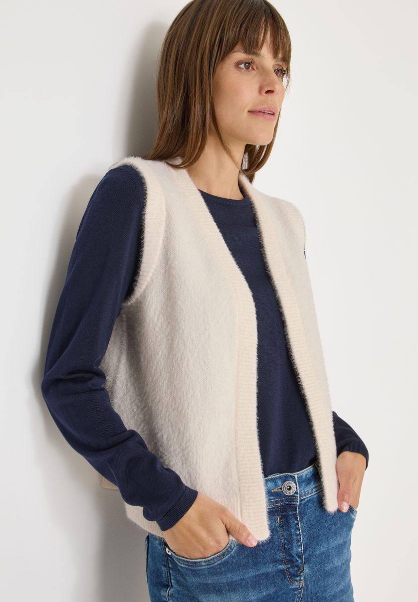 Offene Federgarn Weste