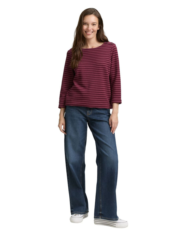 Langarmshirt mit Knopf-Details