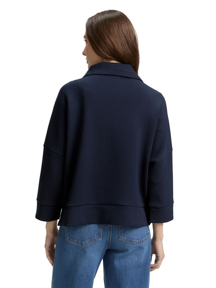 Boxy Fit Scuba Sweatjacke