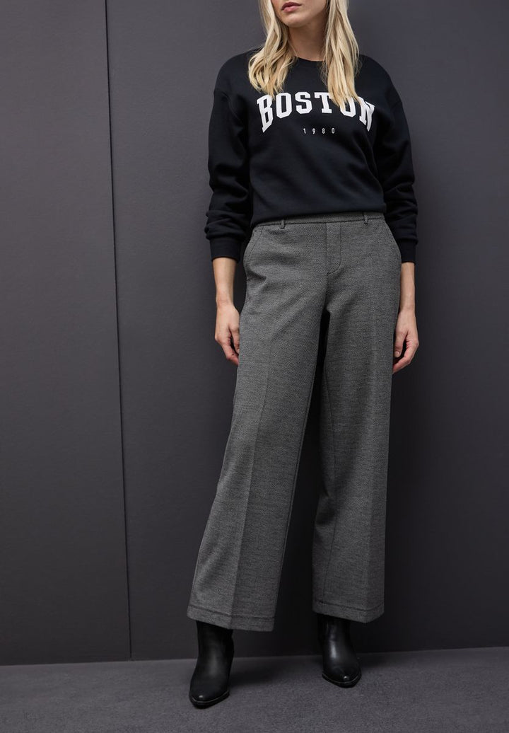 Wide Leg Herringbone Hose