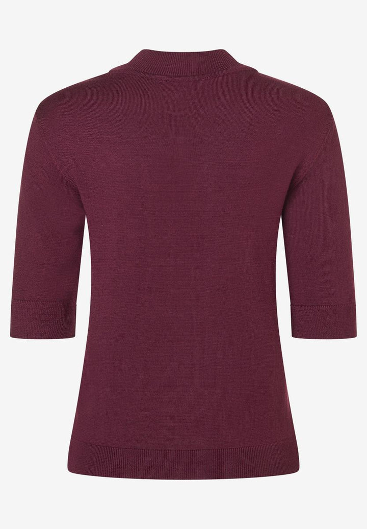 Turtleneck-Pullover mit kurzen Ärmeln