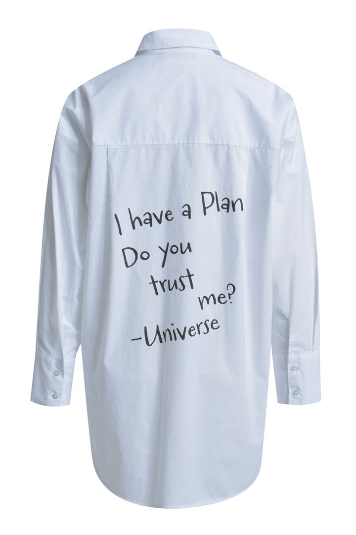 Oversize Shirt Blouse with Backprint