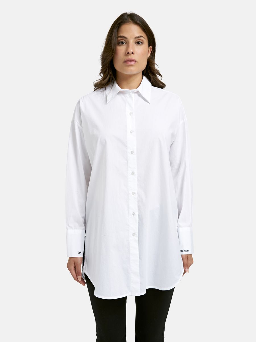 Oversize Shirt Blouse with Backprint