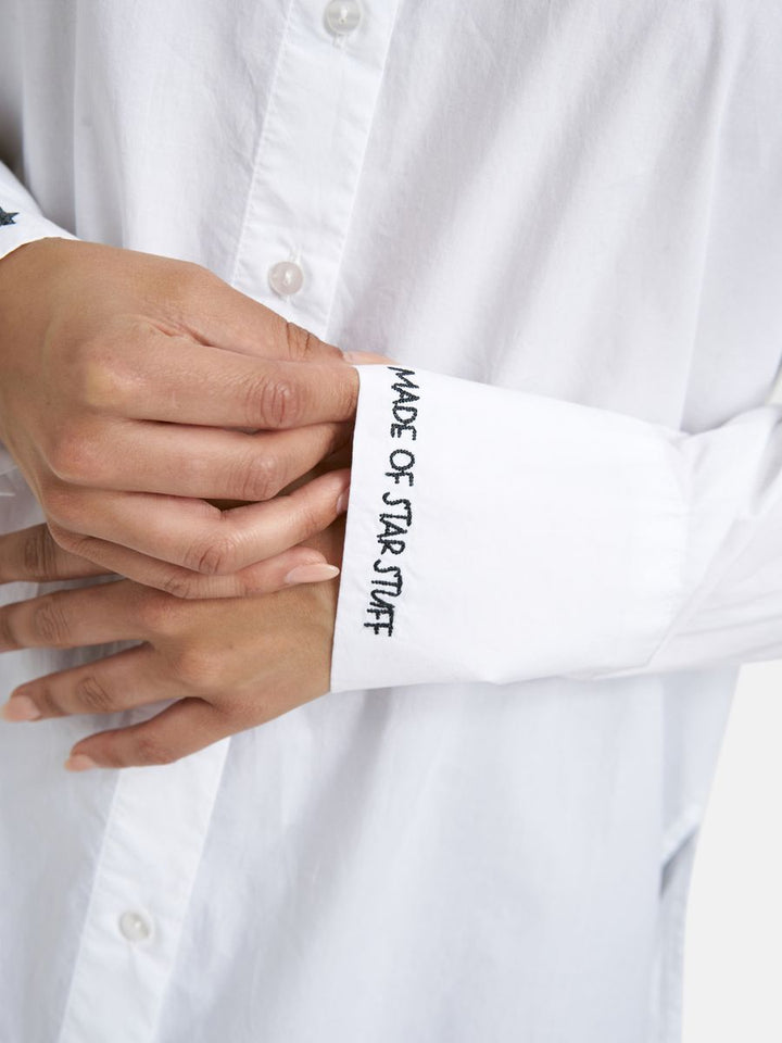 Oversize Shirt Blouse with Backprint