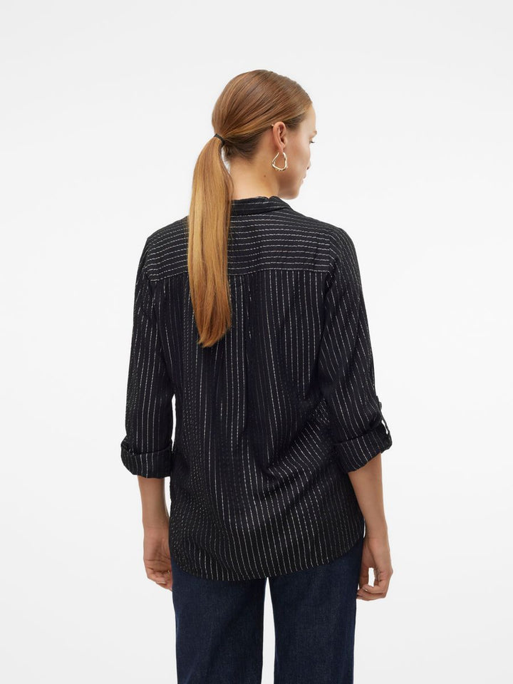 VMBUMPY LS GLITTER SHIRT WVN NOOS