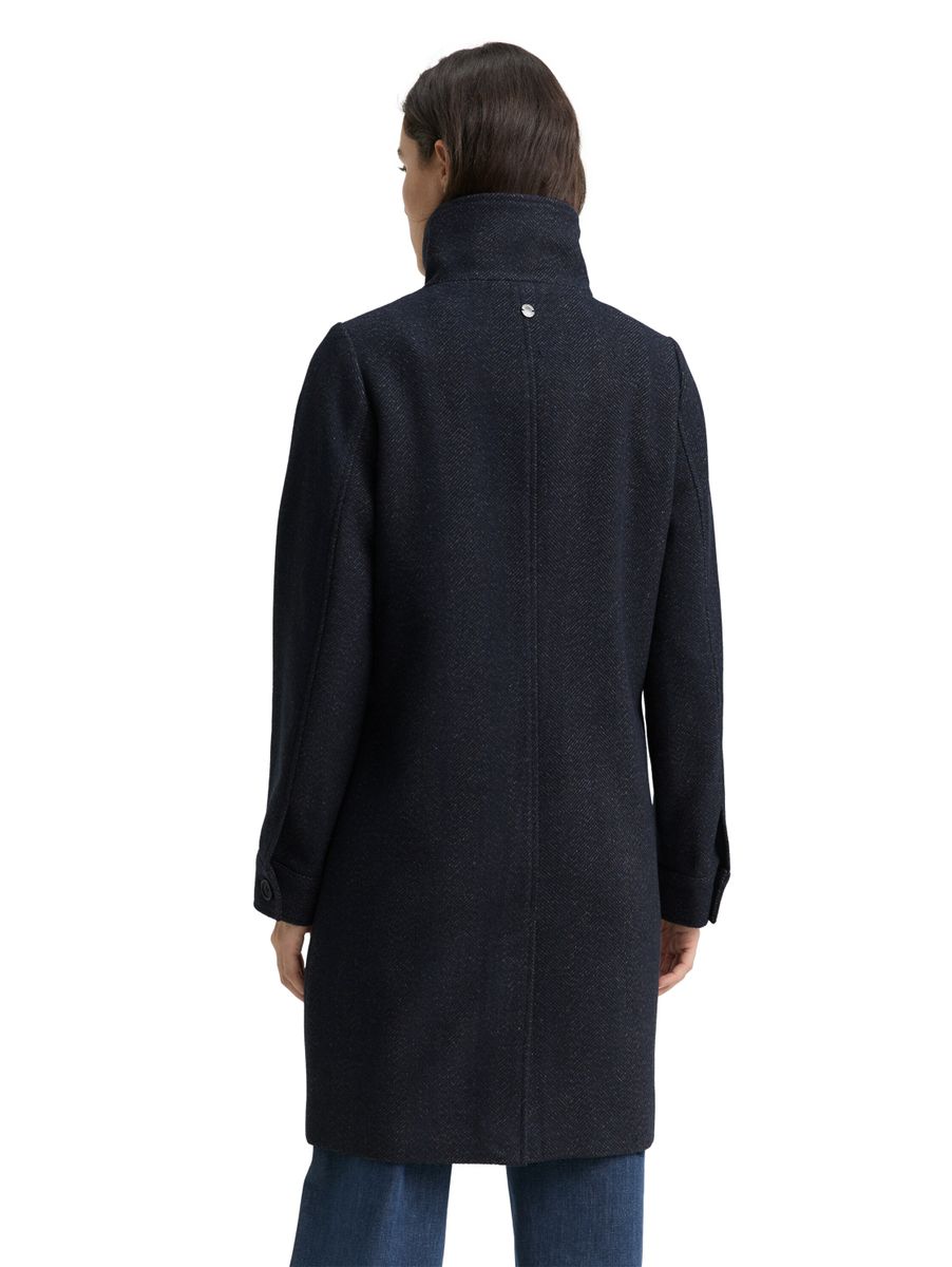 Wollmantel mit Stehkragen