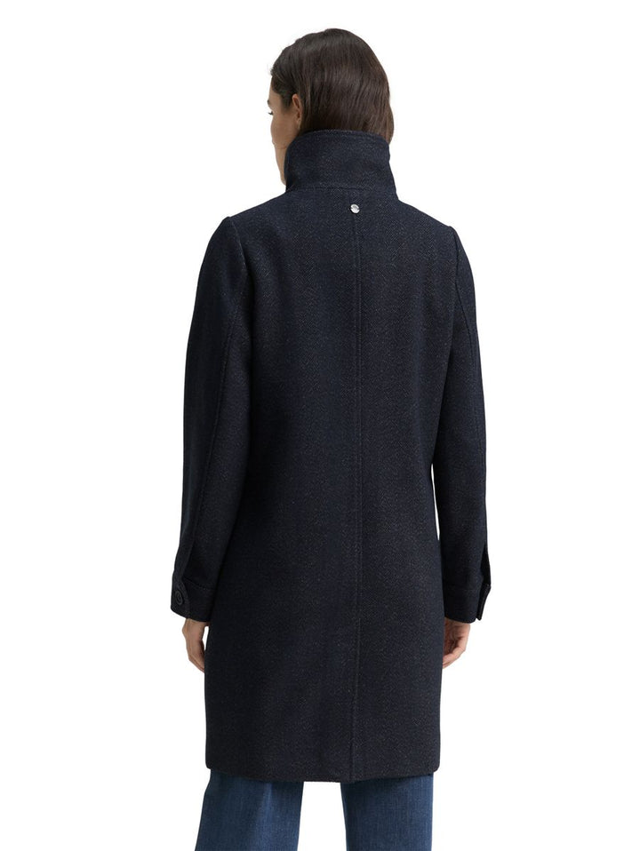 Wollmantel mit Stehkragen