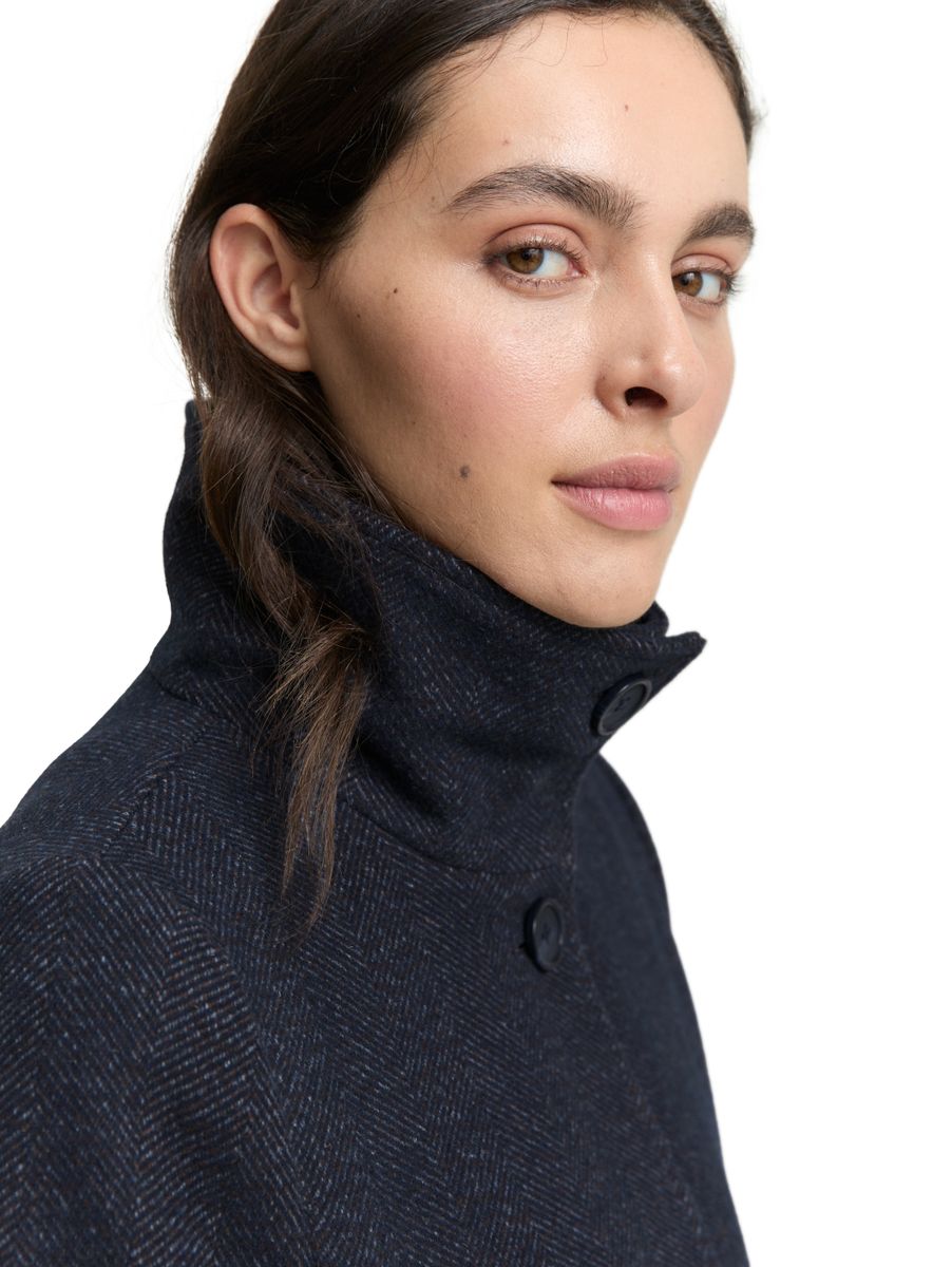 Wollmantel mit Stehkragen