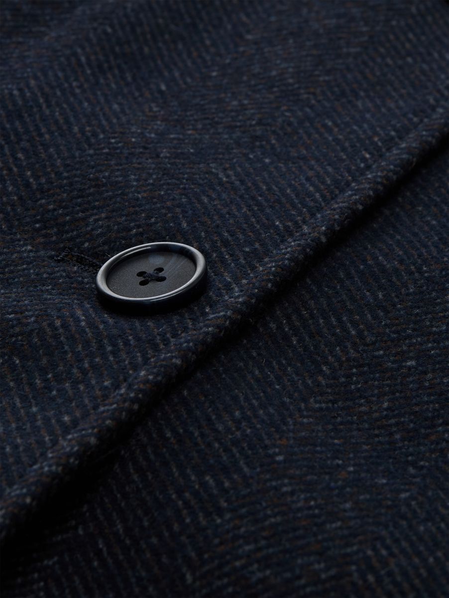 Wollmantel mit Stehkragen