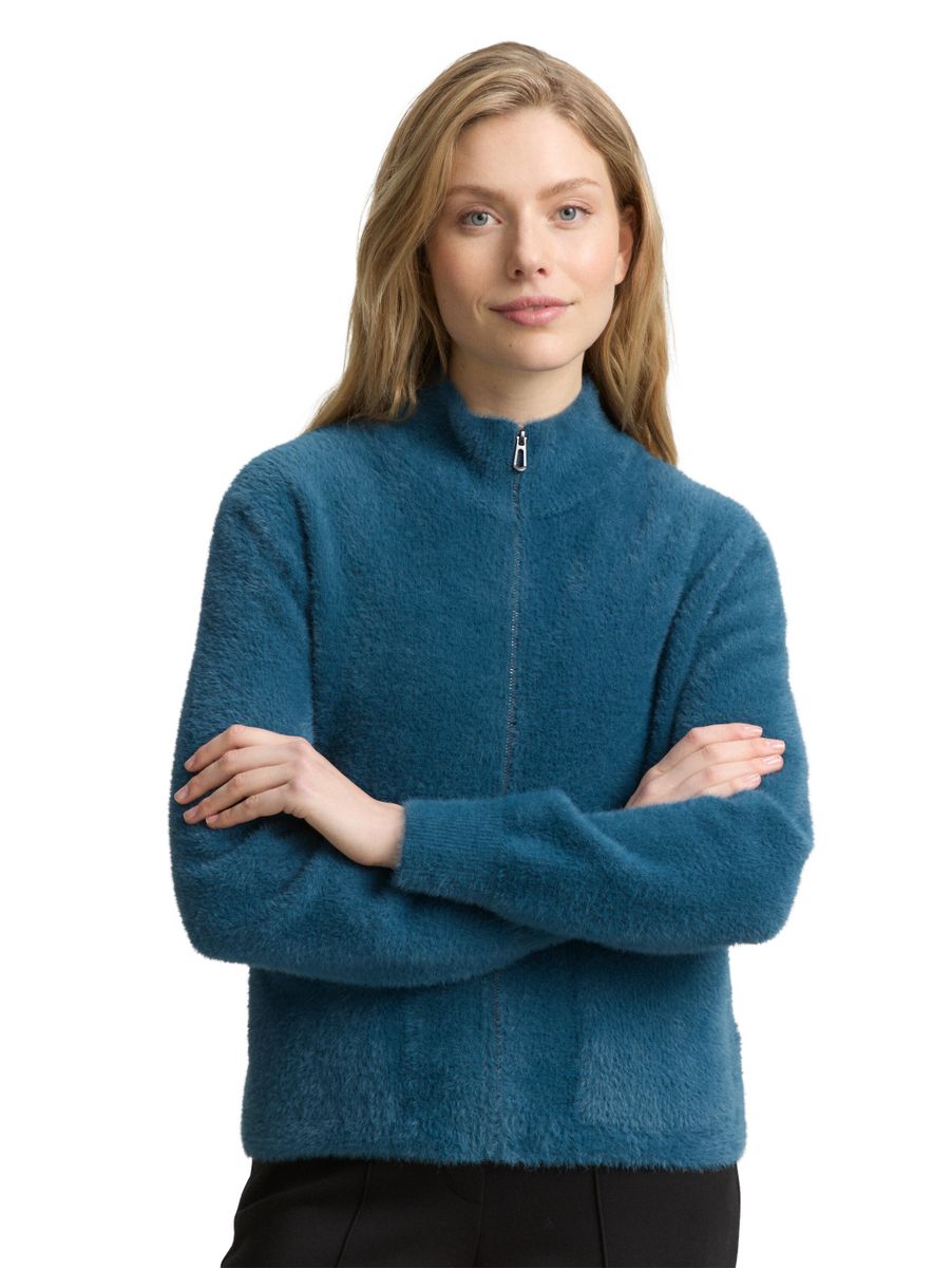 Cardigan aus Federgarn