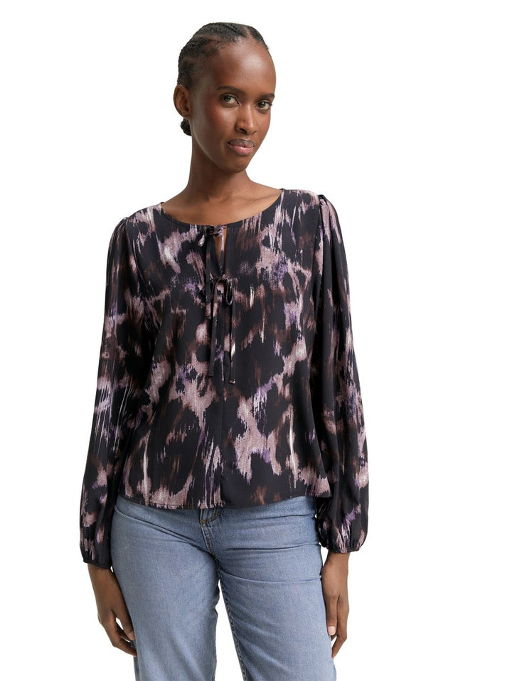 Loose Fit Bluse mit Schleifen-Details