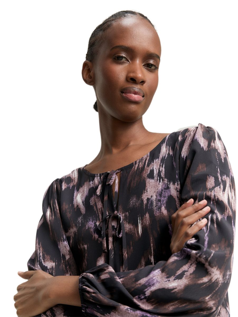 Loose Fit Bluse mit Schleifen-Details