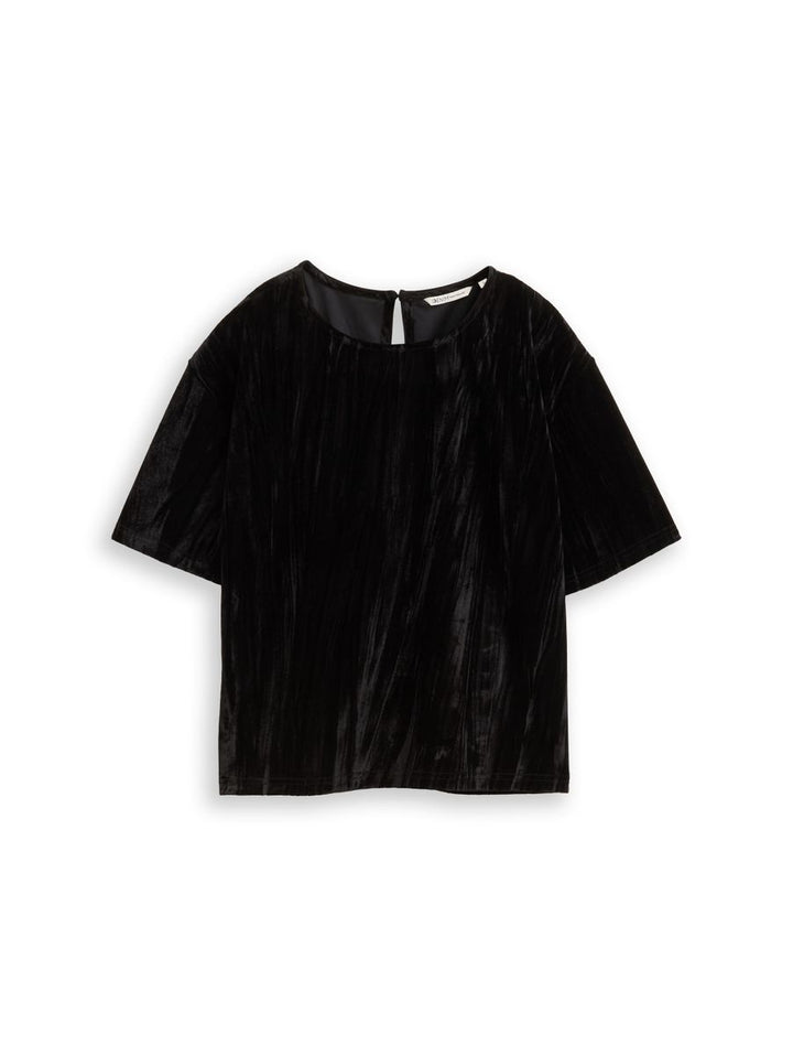 Loose Fit T-Shirt aus Samt