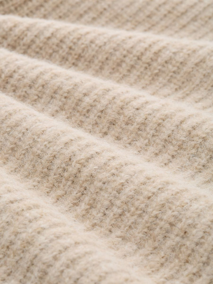 Relaxed Fit Strickpullover mit Stehkragen