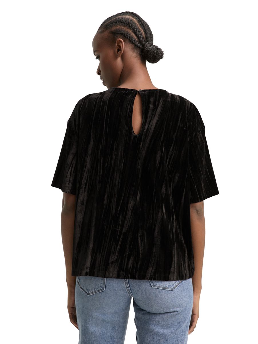 Loose Fit T-Shirt aus Samt