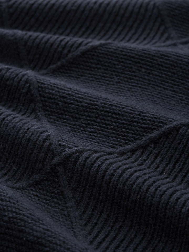 Loose Fit Strickpullover mit Stehkragen