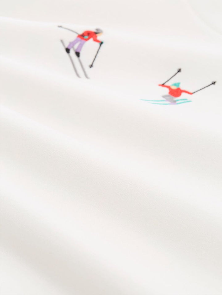 Loose Fit Sweatshirt mit Ski-Motiv