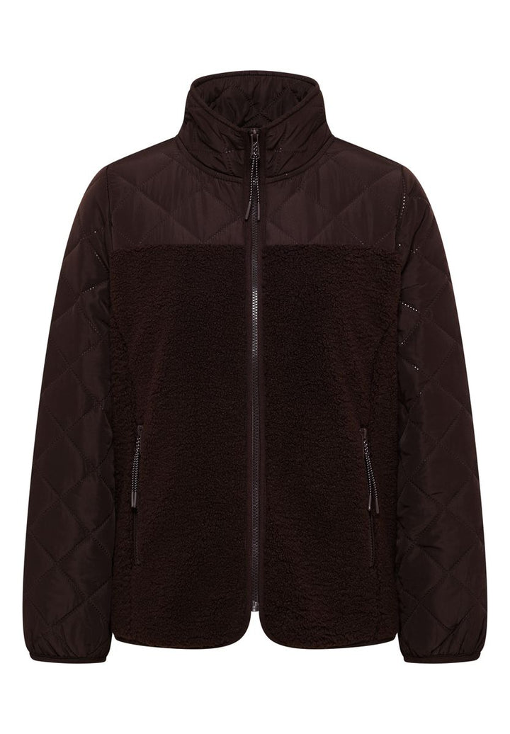 Teddy-Jacke mit Steppdetails