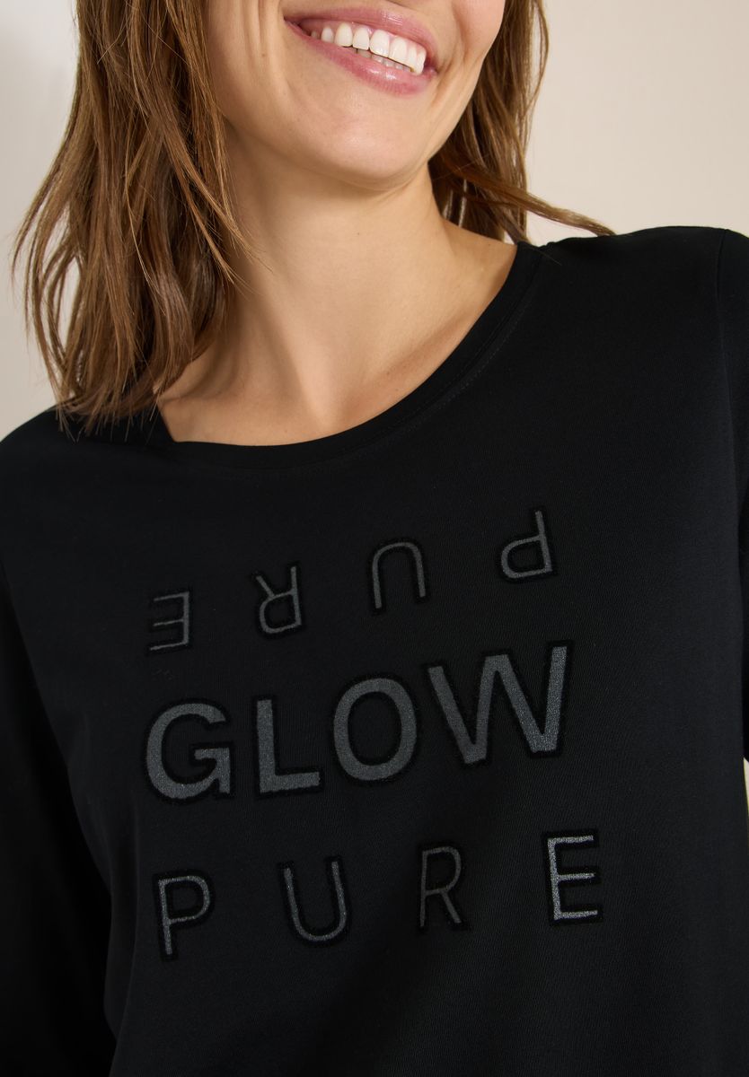 Shirt mit Glitzer-Wording