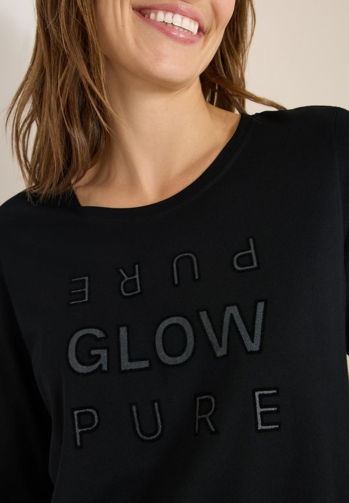 Shirt mit Glitzer-Wording