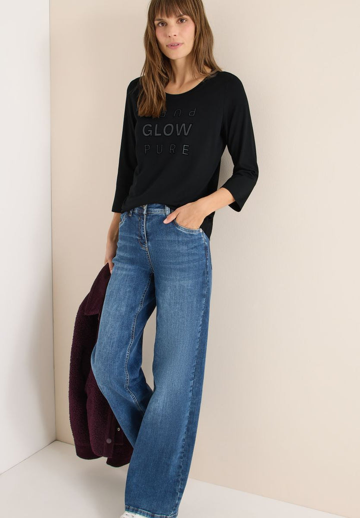 Shirt mit Glitzer-Wording