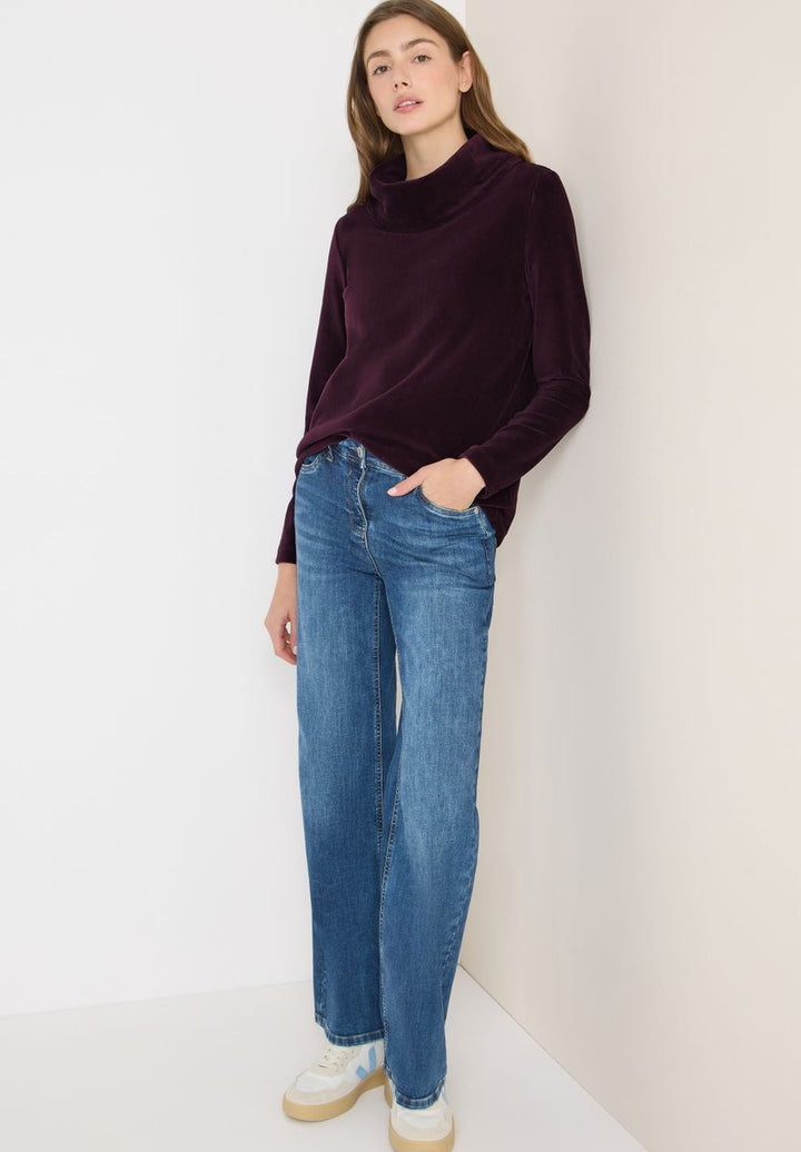 Cord Shirt mit großem Kragen