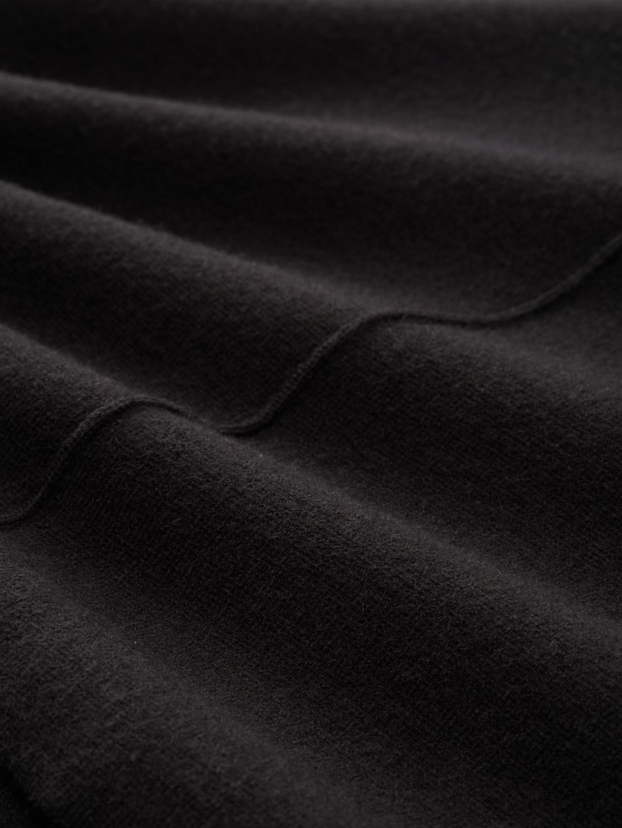 Cropped Strickpullover mit Stehkragen