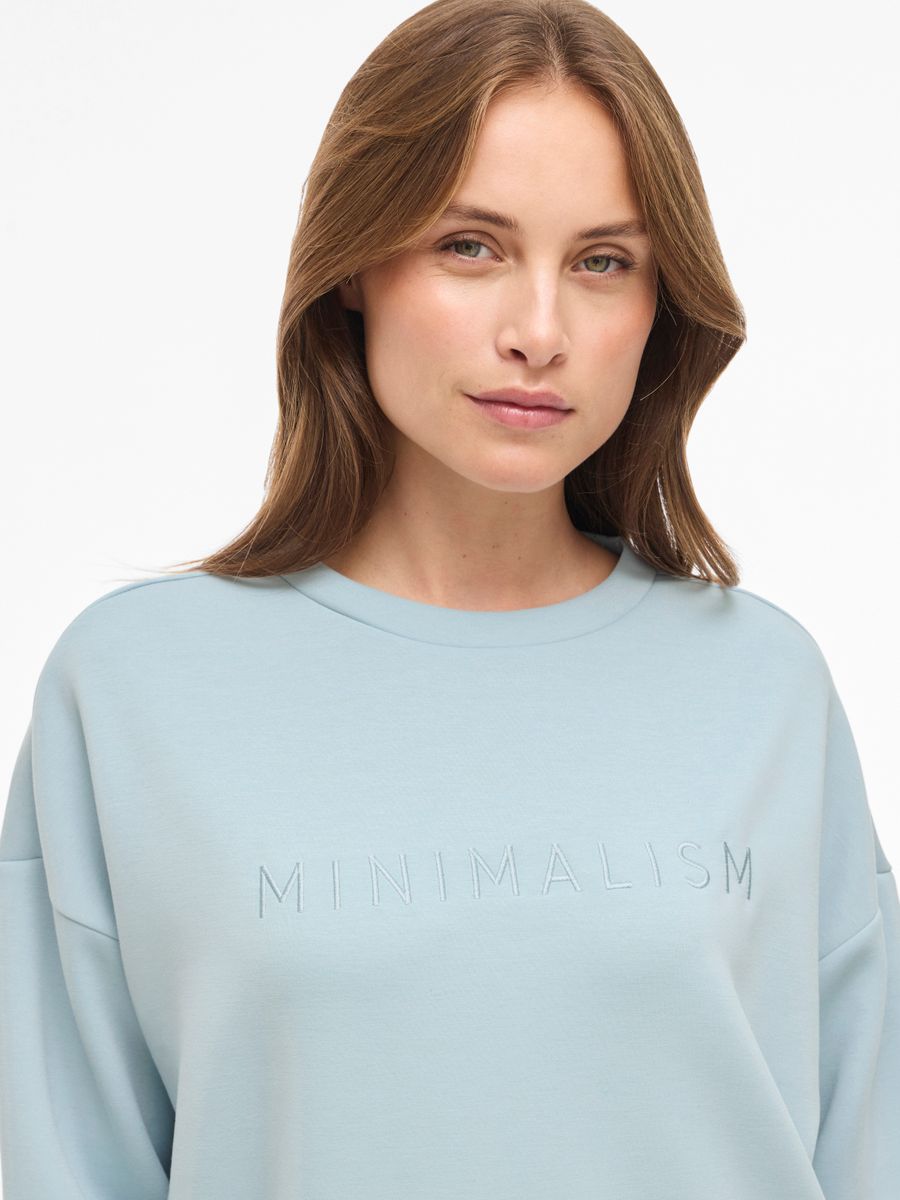 VIREFLECT EMB MINIMALISM L/S SWEAT TOP/R