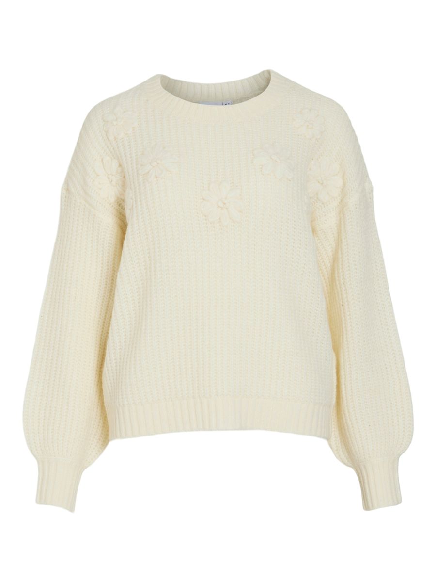 VIKIANA O-NECK L/S DETAIL KNIT TOP/1