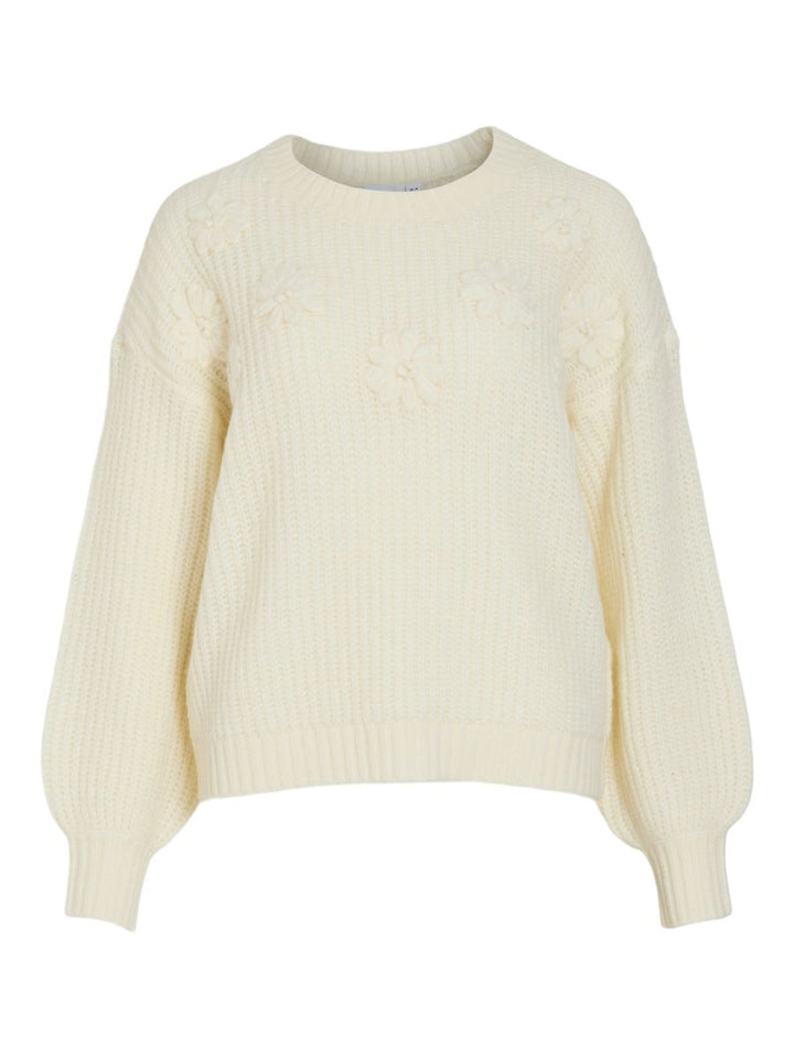 VIKIANA O-NECK L/S DETAIL KNIT TOP/1
