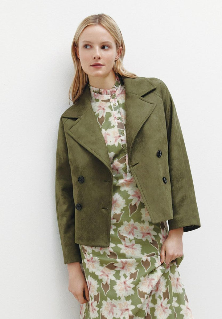 Jacke in Wildleder-Optik