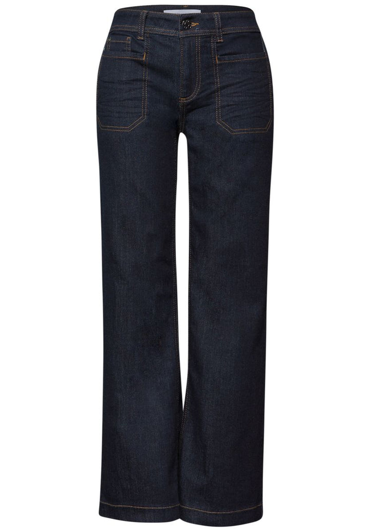 Rinsed Wide Leg Jeans