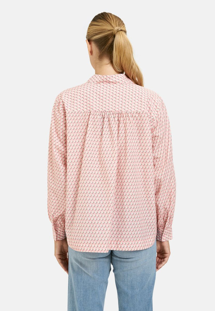 Volum slv shirt collar blouse