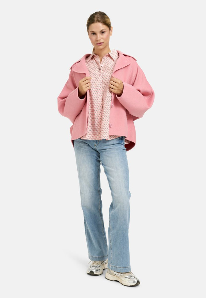 Volum slv shirt collar blouse