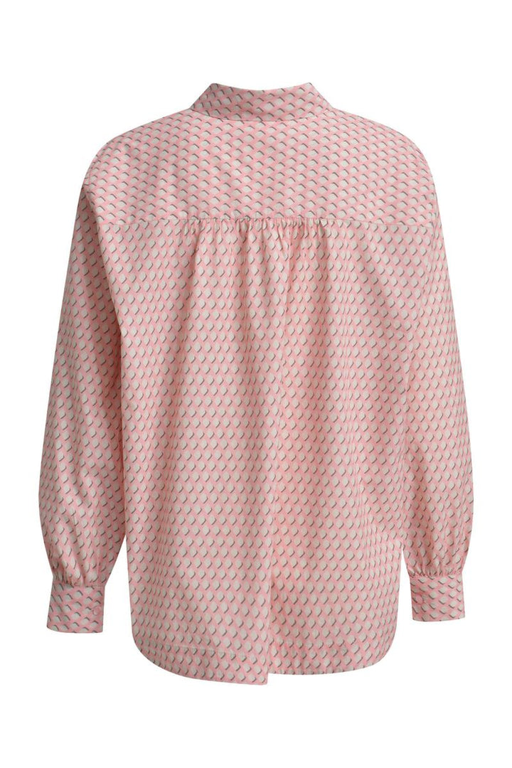 Volum slv shirt collar blouse