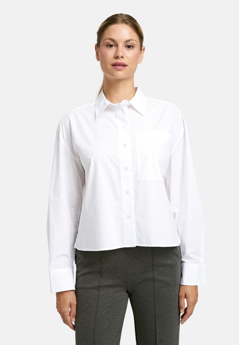 Boxy shirt collar blouse