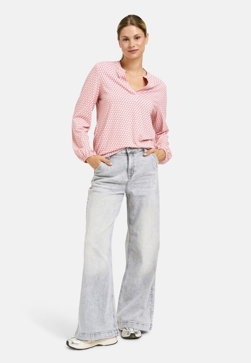 Relaxed Jersey Shirt Blouse AOP