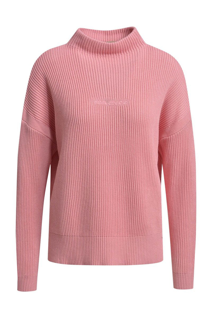 Ribbed Stand collar Pullover