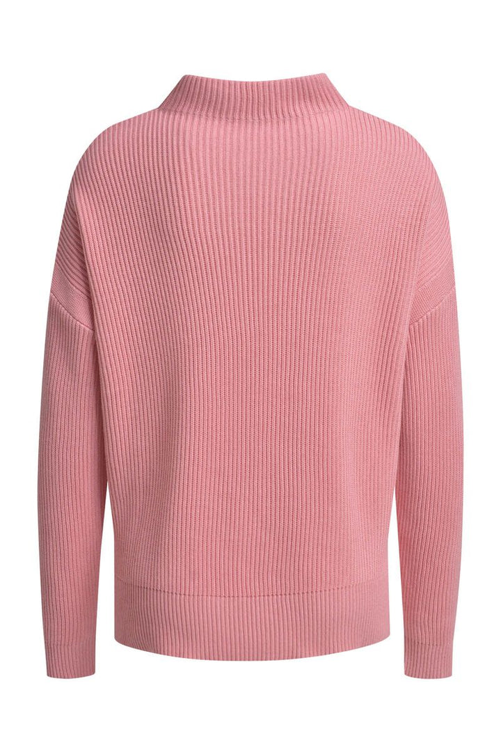 Ribbed Stand collar Pullover
