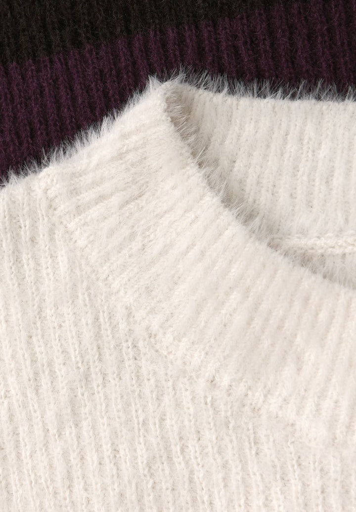 Streifen Federgarnpullover