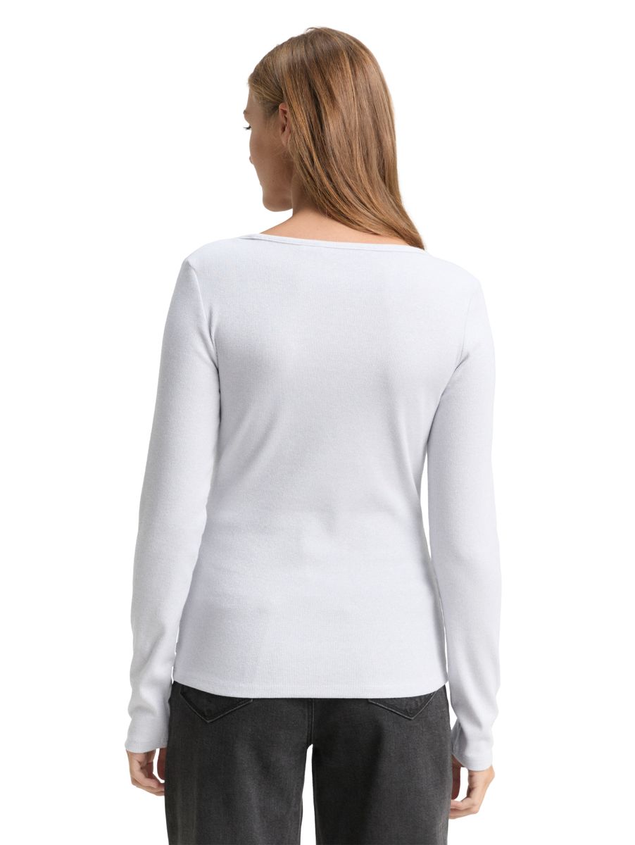Slim Fit Langarmshirt mit Glitzer-Effekt