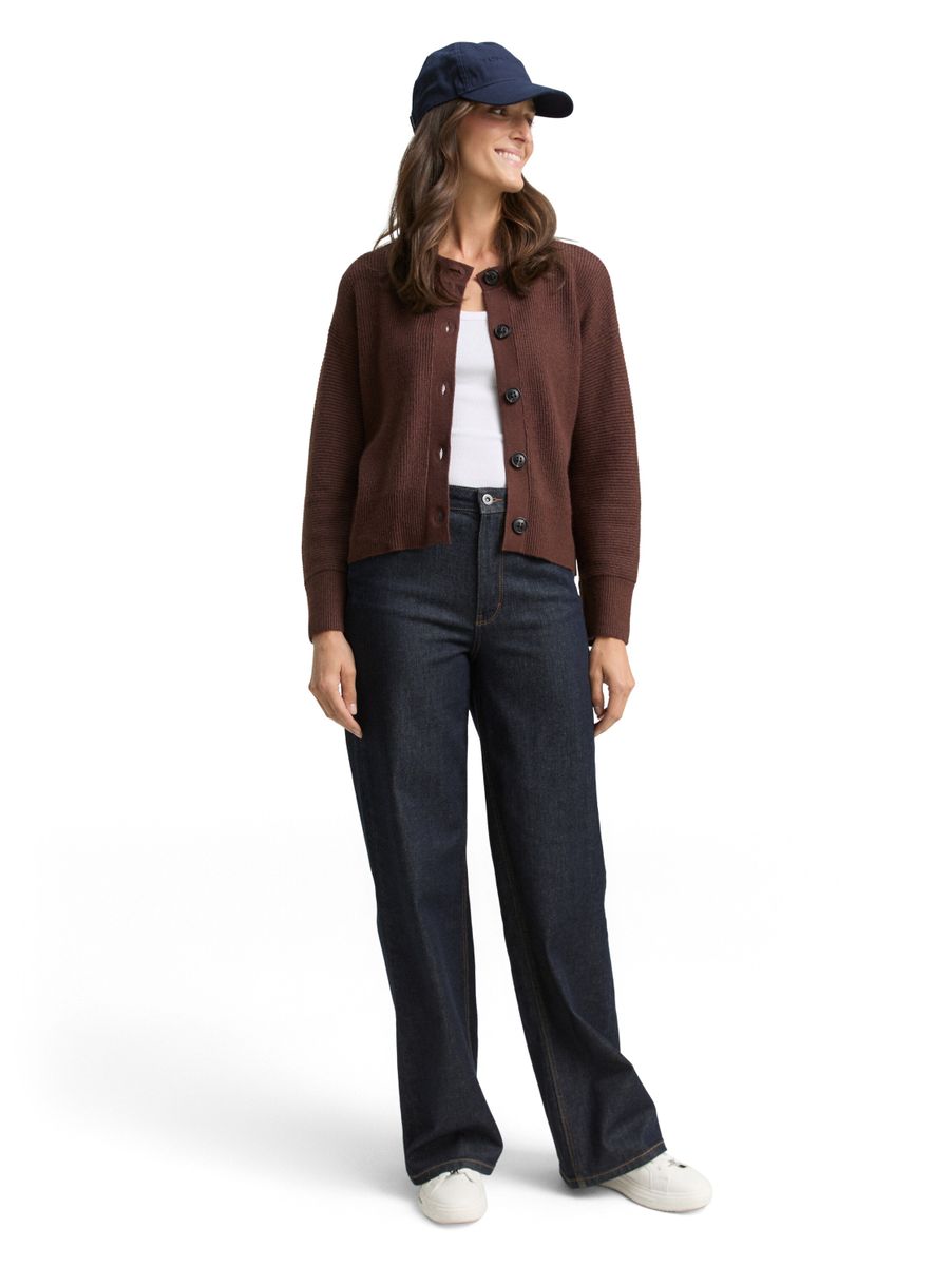 Oversize Cardigan mit Rundhalsausschnitt