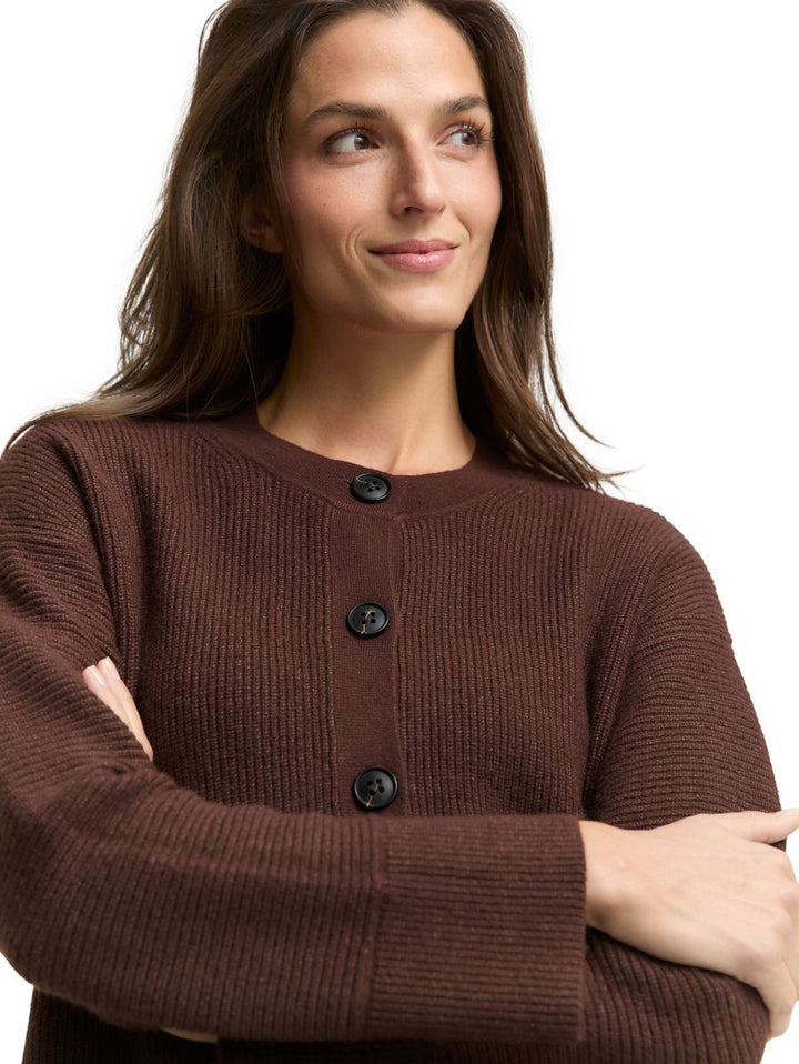 Oversize Cardigan mit Rundhalsausschnitt