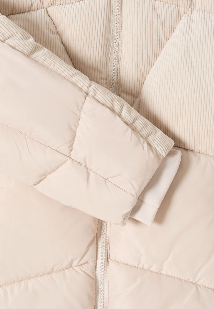 Puffer Mantel mit Cordmix