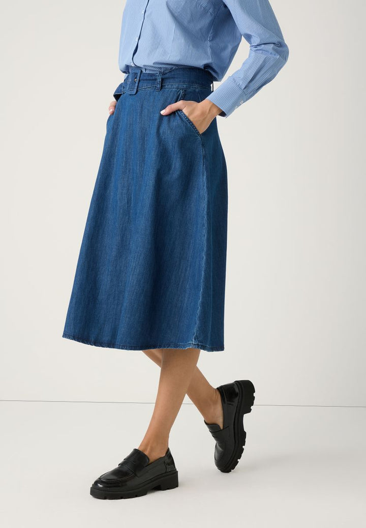 Jeansrock mit Gürtel